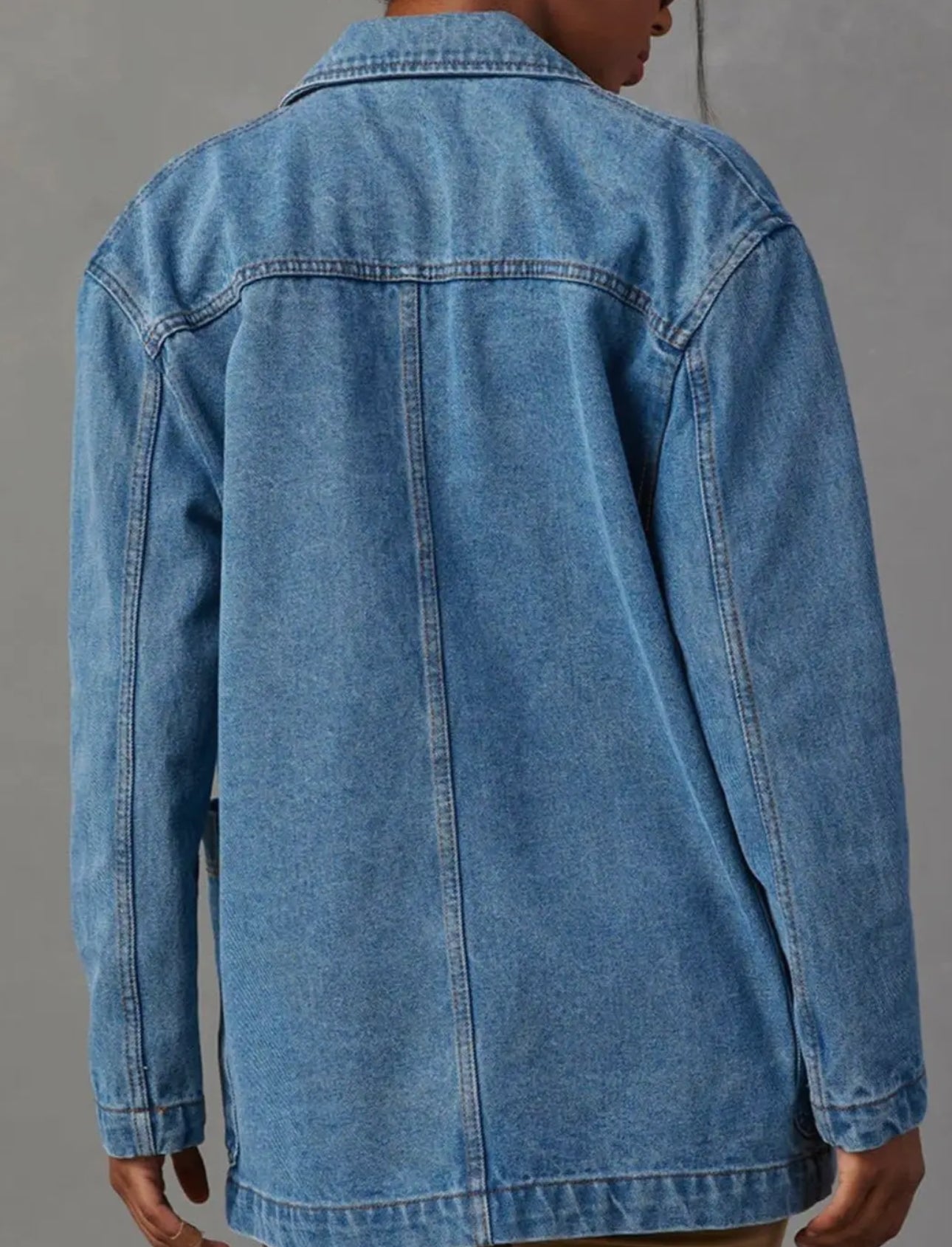 Washed Denim Blazer - harris boulevard